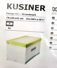 BNIP Ikea L Storage Box w Cover Lid / Pet / Clothing Organizer