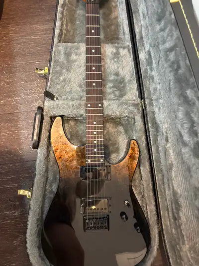 Schecter C-1 Standard Electric Guitar – Black Fade Burst Burl, View more