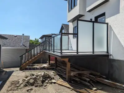 glass and aluminum railing, View more