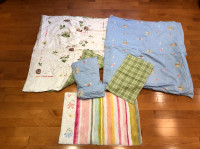 Baby/Toddler blankets (5), pillow, bedding and a rug
