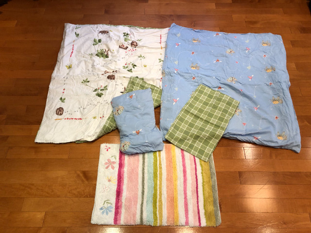 Baby/Toddler blankets (5), pillow, bedding and a rug in Other in Markham / York Region