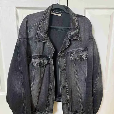 Fear of God Essentials Black Trucker Denim Jacket, View more