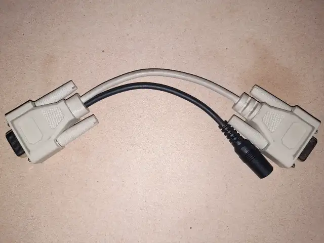 DB9 to DB9/DC Power Splitter