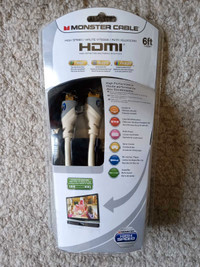 Monster HDMI High Speed Cable 6' 1080p+ New Factory Sealed