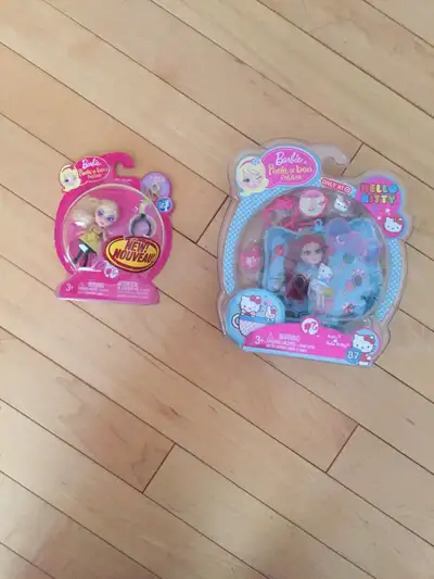 Barbie mini dolls 3 inch dolls. Target exclusive hello kitty set. From a smoke free pet free home. $...