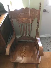 Oak rock chair 