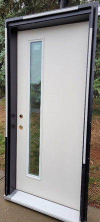 36x80in MMI Viola Fiberglass Prehung Exterior Door RH inswing