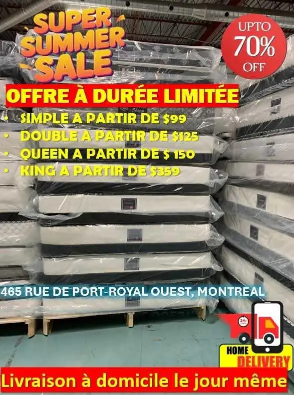 Matelas Mattress en Promotion. in Beds & Mattresses in City of Montréal - Image 2