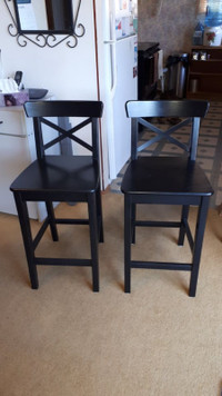 Nice Black IKEA Bar Stool, Bar Chair, Island Chair, INGOLF model