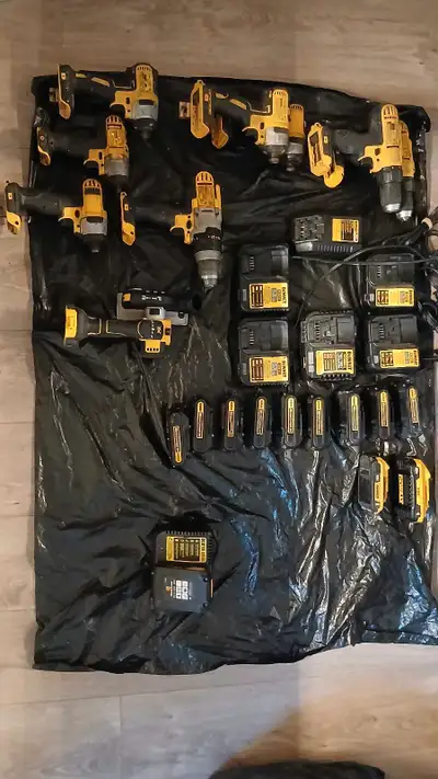 Dewalt tools, batteries and chargers, View more