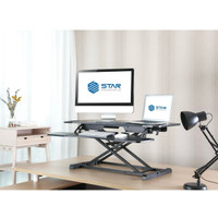 Height Adjustable Sit Stand Riser Workstation Desk Converter Lar
