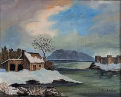 "Le vieux fort de Chambly" Jeanne Hafner Oil Painting, View more