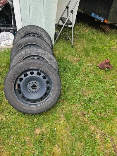 Have a set of 4 Continental WinterContact Tires. 205/55/16 - Great life left, steel 5x112 rims. Just...