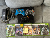 Xbox 360 lot three controllers five games tested and works well 