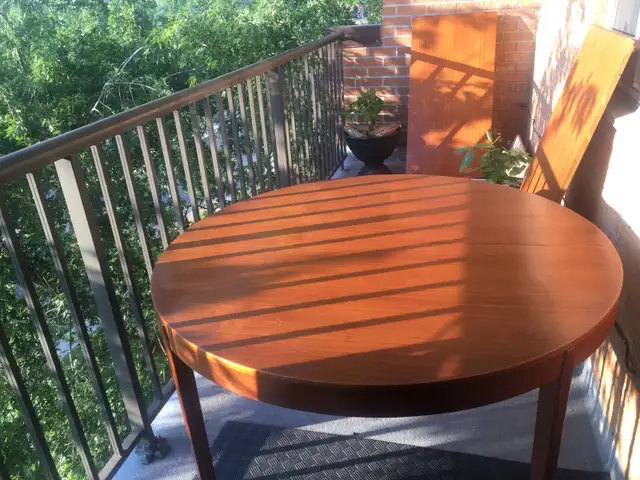 1960's RARE 3 PIECE TEAK DINING TABLE BY NIELS KOEFOED in Dining Tables & Sets in City of Toronto - Image 2