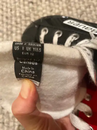 Used kids skates - Bauer, size 1, View more