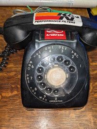 Vintage Black Rotary Black Desk Phones