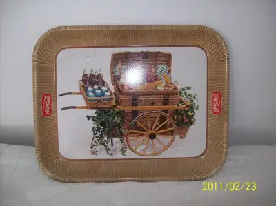 I have a vintage Coca Cola Coke tray Picnic basket cart, for $50.