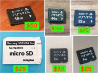 PSVITA MEMORY 《 4 -    8 - 16   - 32 - 64 GB 》SD2VITA PSP