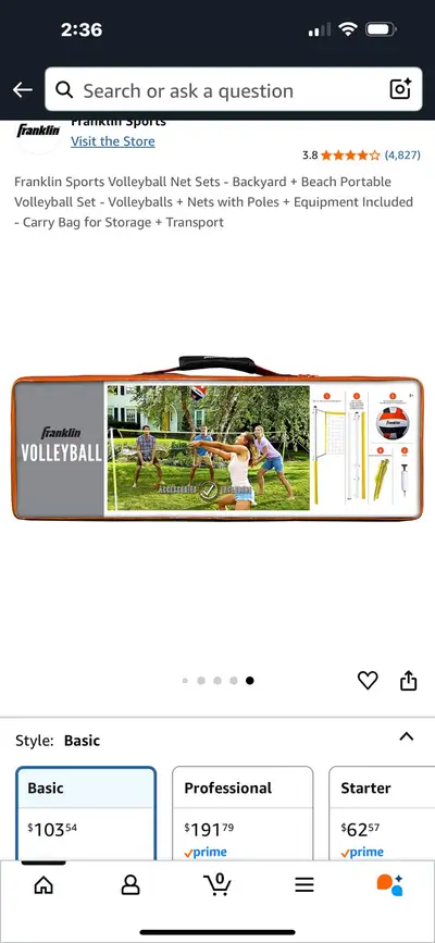 NEW Franklin volleyball set per info in pics reg $120 SELL $45