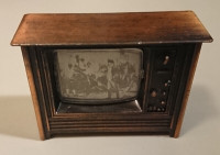 Vintage Rare Copper Die Cast Television Pencil Sharpener