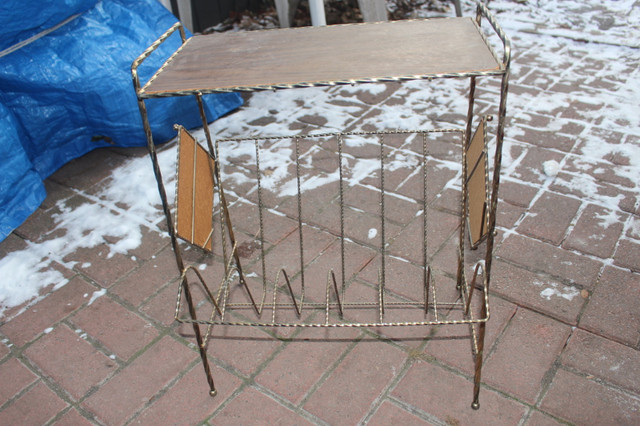 Vintage sidetable/news/recod rack in Other Tables in City of Toronto