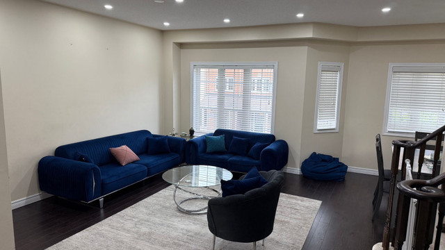 Blue Velvet Sectional Sofa in Couches & Futons in Mississauga / Peel Region - Image 3