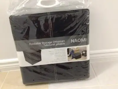 Brand new Black Color Folable Storage Ottoman, View more