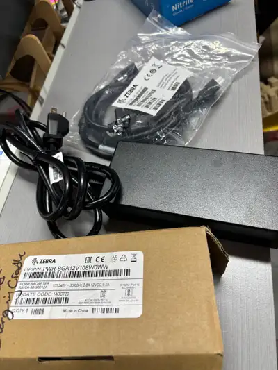 Zebra Power Adapter SAWA-58-90012A and Zebra - power cable CBL-D, View more