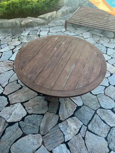 6 Foot Round Teak Table Michael Taylor Design San Francisco, View more