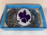 Purple Flower Belt Buckle 