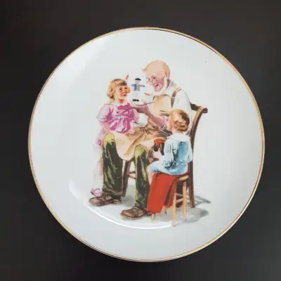 Norman Rockwell style Collectible Plate, View more