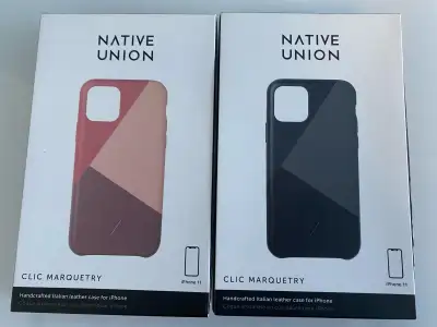 Hi, I have 2 brand new Native Union leather cases for iPhone 11, Handcrafted with beautiful real Ita...
