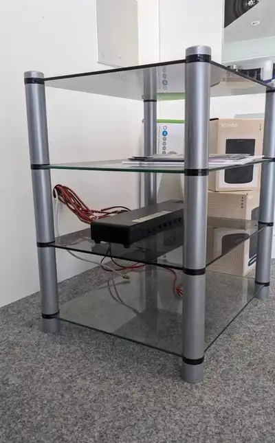 Apollo Hi Fi Rack 4 tier glass table, View more