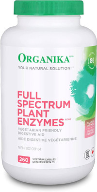 Organika Enzymes végétales à spectre complet - 260 capsules