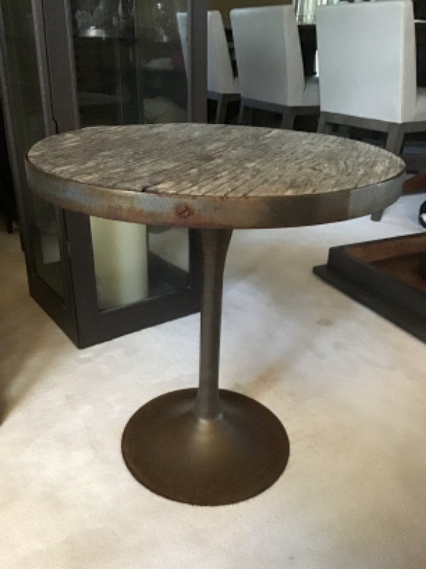 RETAIL $1245NEW CONDITION RESTORATION HARDWARE SIDE TABLE.WITH R in Other Tables in Strathcona County