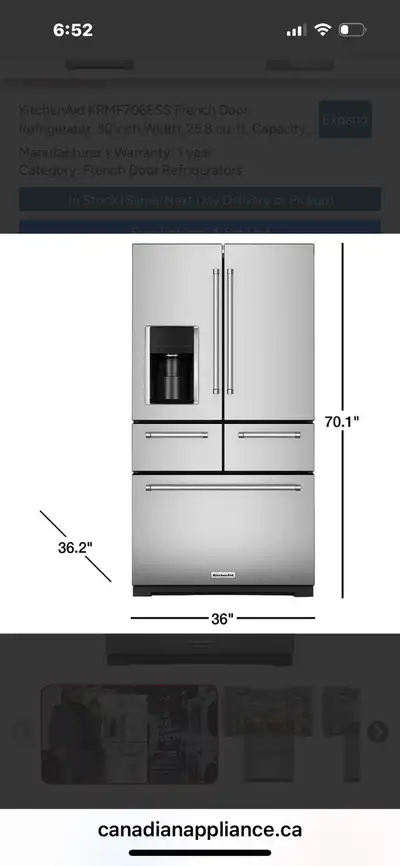 KitchenAid Refridgerator, View more