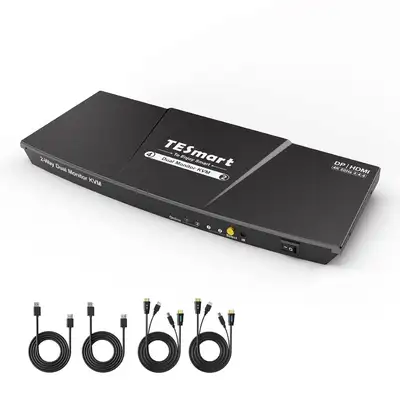 Displayport/HDMI KVM Switch 2 Monitors 2 Computers UHD 4K@60Hz, View more