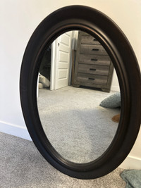 Oval Brown Mirror 