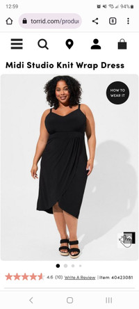 Torrid - 2x - Black Dress