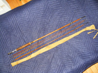 Vintage Bamboo Fly Rod 4 Piece with Cloth Case Cover - 6 oz Rod