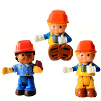 Jouets: 3  figurines pliables - Little people, travailleurs,
