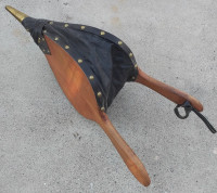 Traditional Bellows: Wooden Handles, Riveted Leather, Brass Tip
