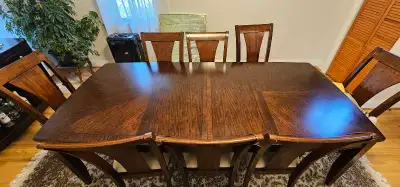 Solid Wood Dining Table & 8 Chairs, View more