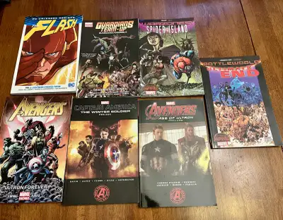 Trade paperback comic lot Flash Avengers Spiderman Thor iron man, View more