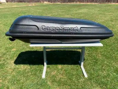 Aerodynamic Hardshell Car Top Carrier CARGO SMART. Shaped Roof Top Cargo Box. Rainproof, lockable, l...