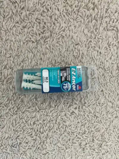 E-Z Ancor® Twist N Lock #8 Self-Drilling Nylon Drywall Anchors Screws, Heavy Duty, 4 pieces I ask fo...