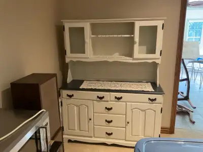 white linen painted hutch, View more