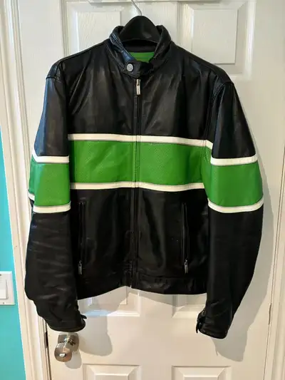 Men's Leather Motorcycle Jacket, View more