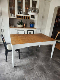 Dining table w leaf seats 6